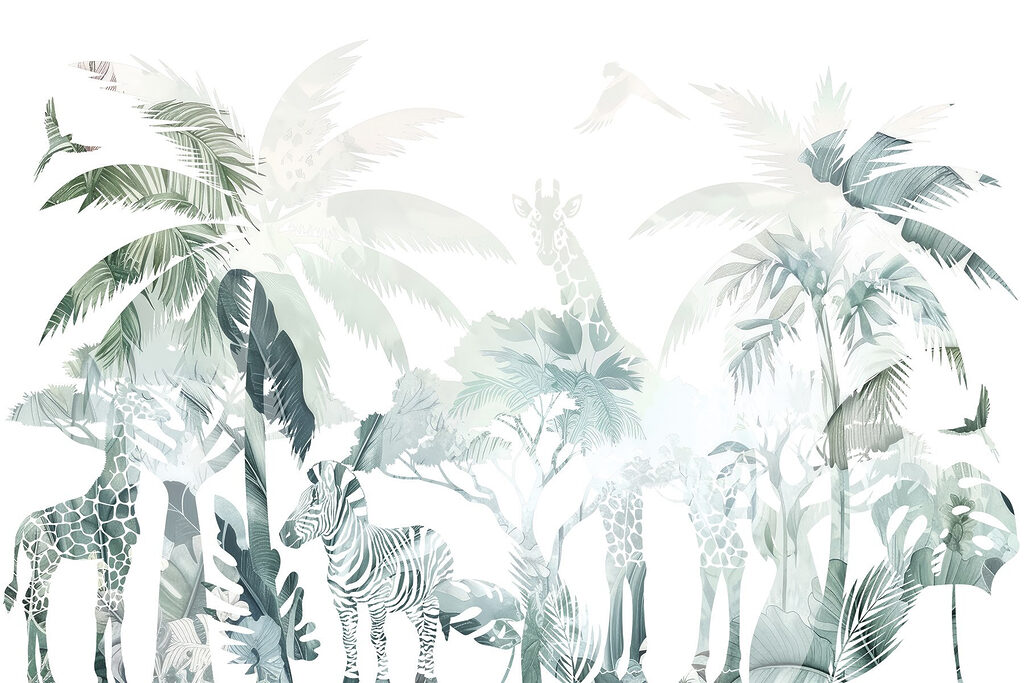 Group of animals in a forest Group of animals in a forest