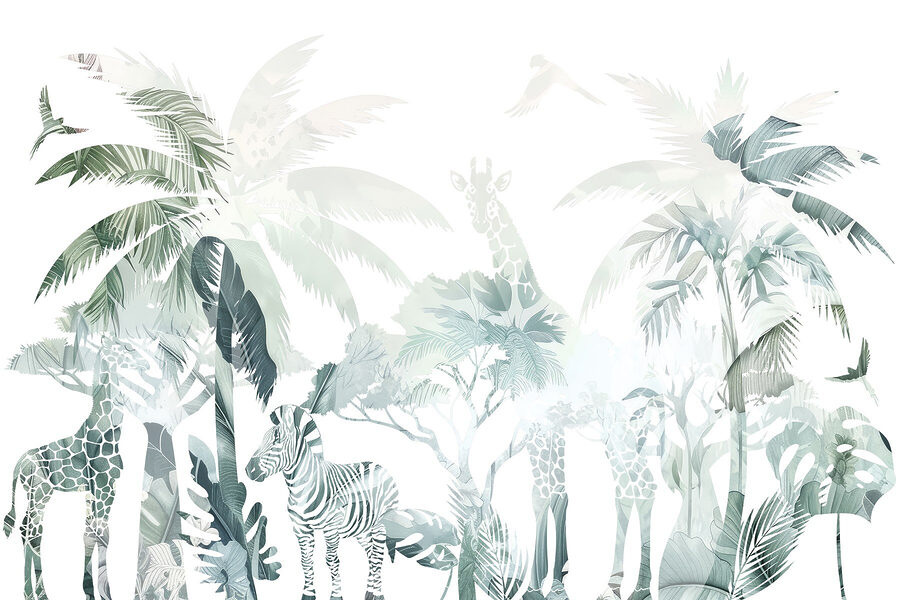 Group of animals in a forest Group of animals in a forest