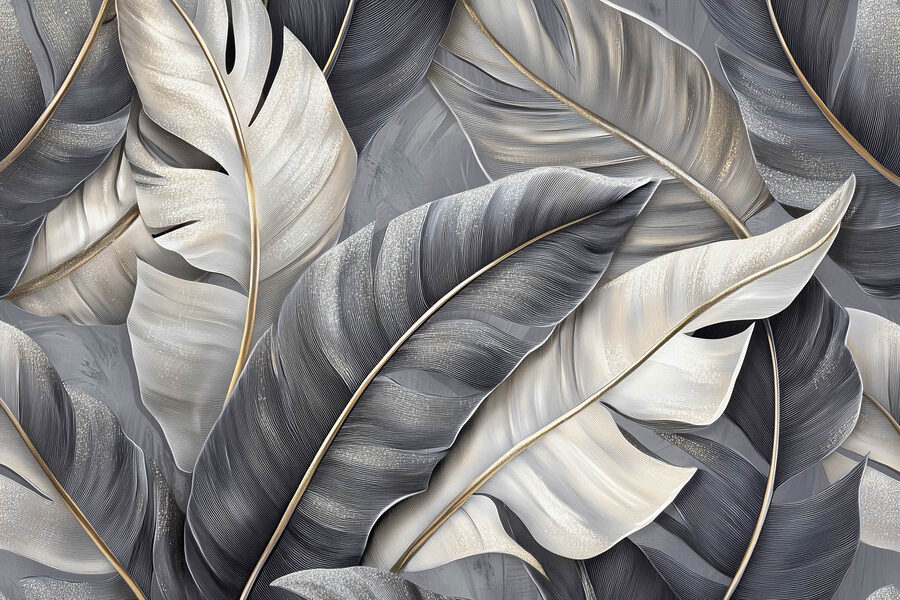 Group of feathers on a grey surface