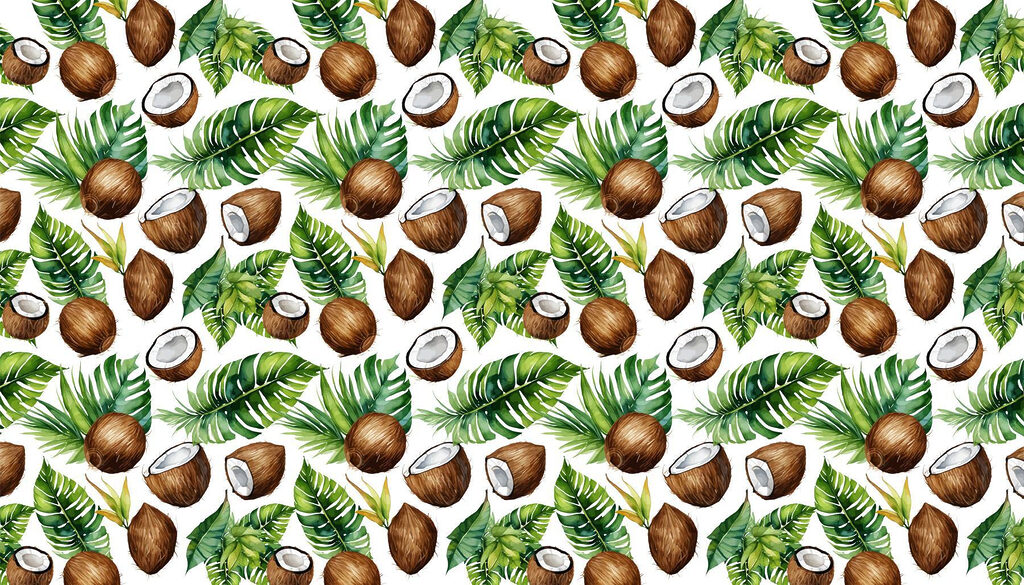 Pattern of coconuts and leaves Pattern of coconuts and leaves