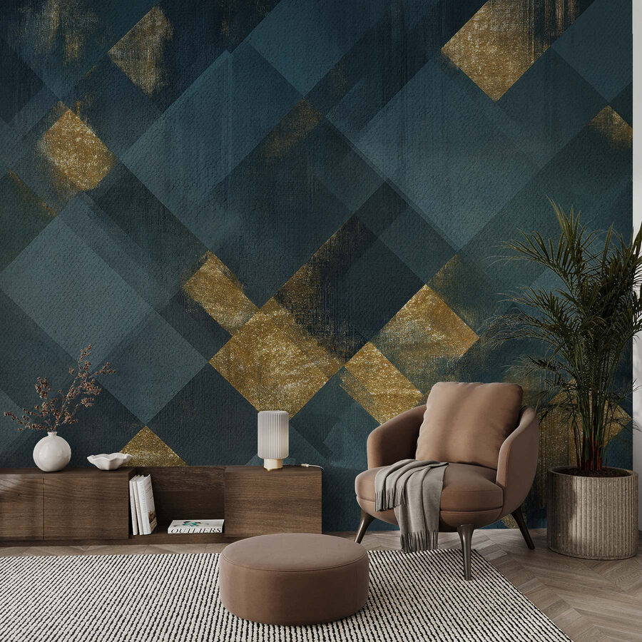 Artistic geometric pattern with contrast.
