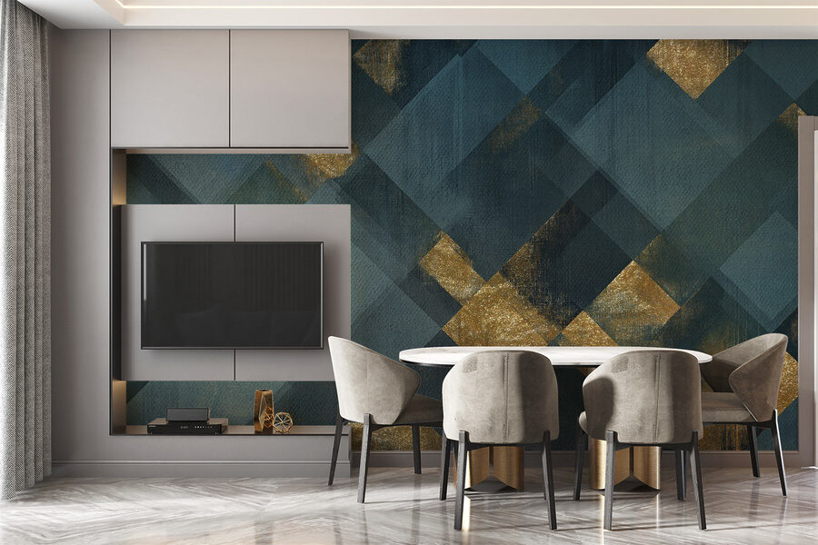 Artistic geometric pattern with contrast.