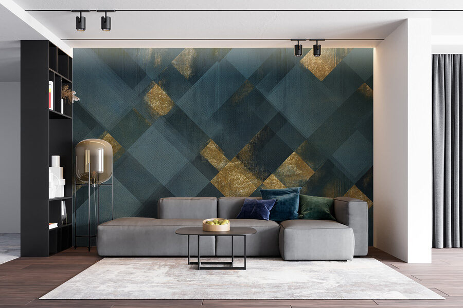 Artistic geometric pattern with contrast.