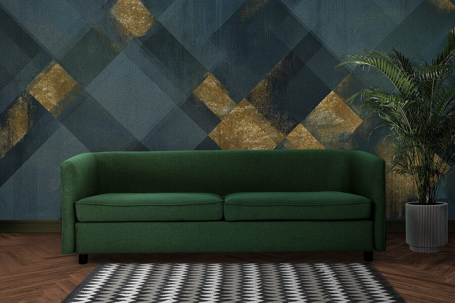 Artistic geometric pattern with contrast.