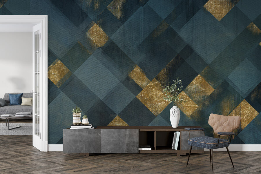 Artistic geometric pattern with contrast.