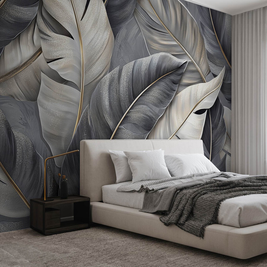 Group of feathers on a grey surface