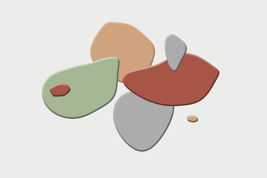 Group of colorful shapes