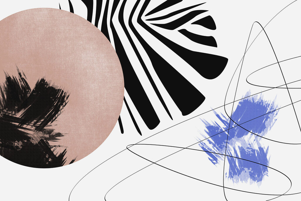Abstract shapes create dynamic composition Abstract shapes create dynamic composition
