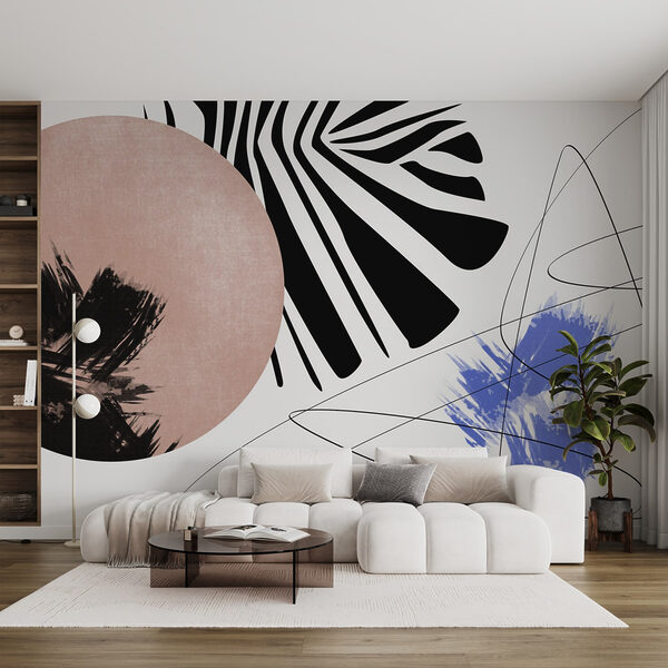 Abstract shapes create dynamic composition Abstract shapes create dynamic composition