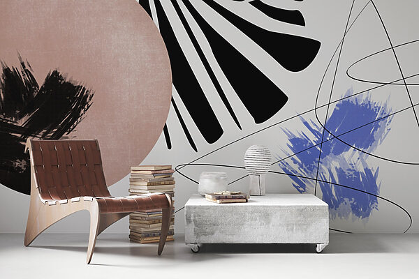 Abstract shapes create dynamic composition Abstract shapes create dynamic composition