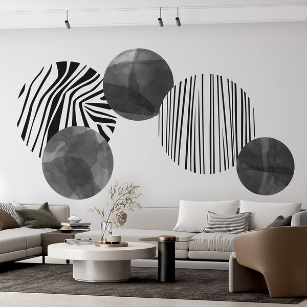 Group of circles with zebra stripes Group of circles with zebra stripes