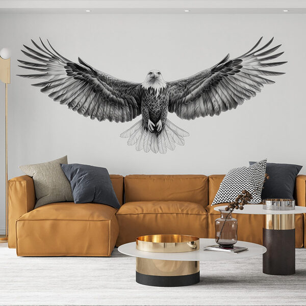 Black and white image of a bird flying Black and white image of a bird flying