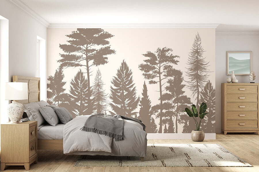 Group of trees in a forest