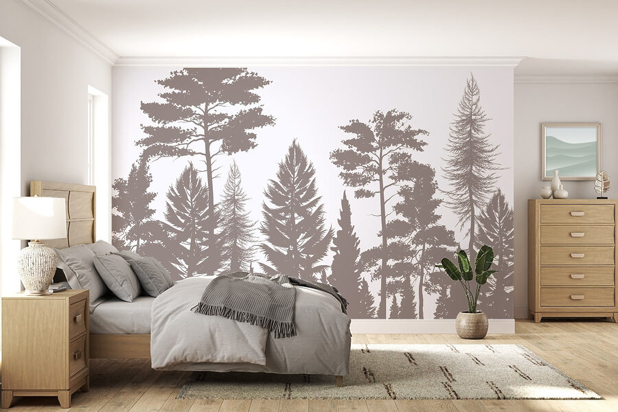 Group of trees in a forest Group of trees in a forest