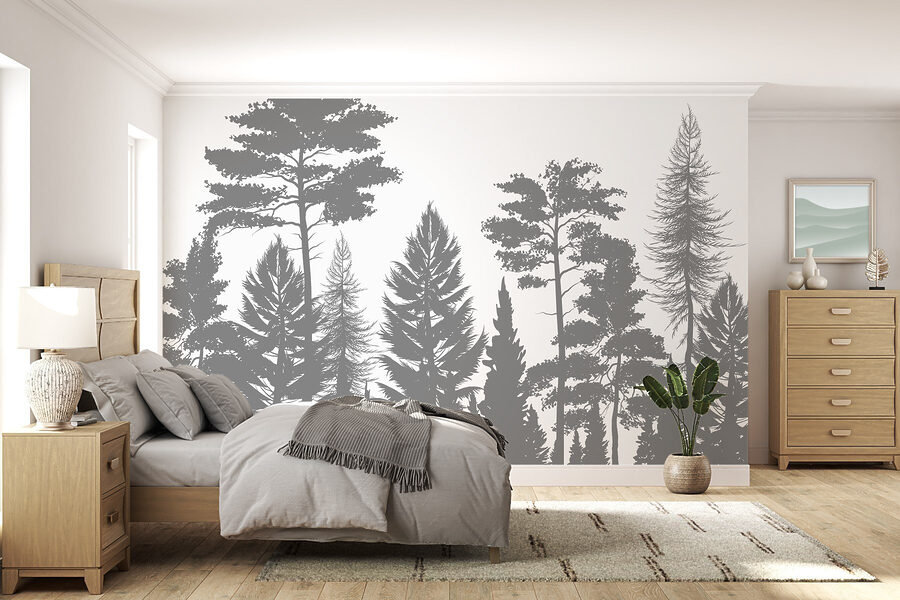 Group of trees in a forest