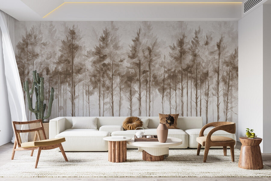 Wall murals Group of trees in a forest - Image 2