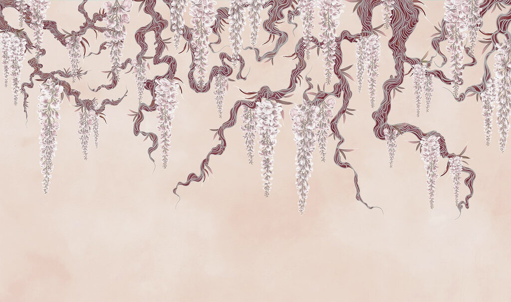 Painting of a tree with flowers