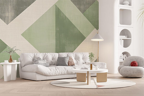 Green and white geometric pattern w02341v2pig32r 600x400 - Green and white geometric pattern