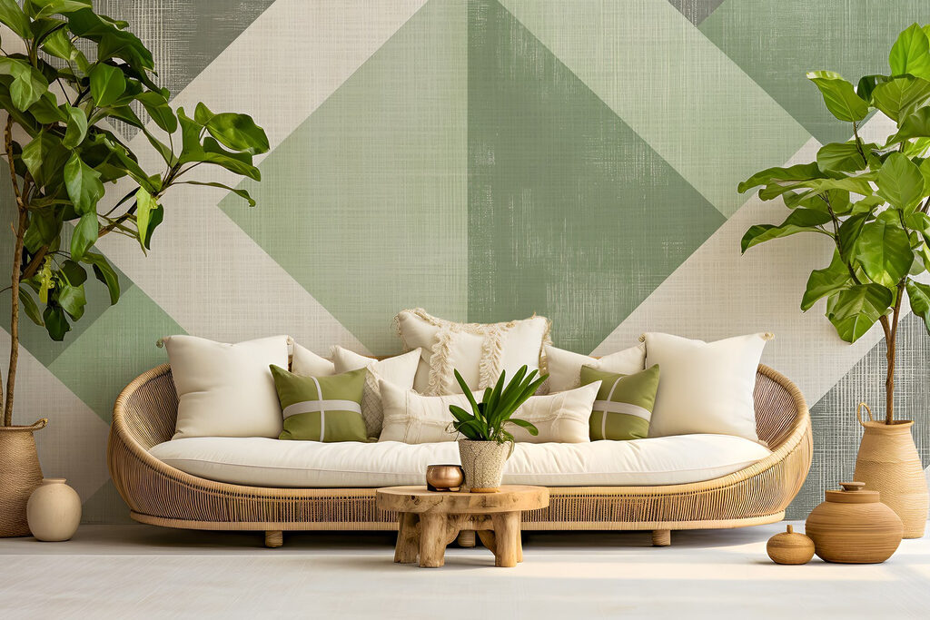 Green and white geometric pattern w02341v2pig34mr 1024x683 - Green and white geometric pattern