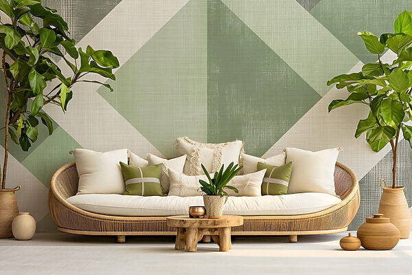 Green and white geometric pattern w02341v2pig34mr 600x400 - Green and white geometric pattern