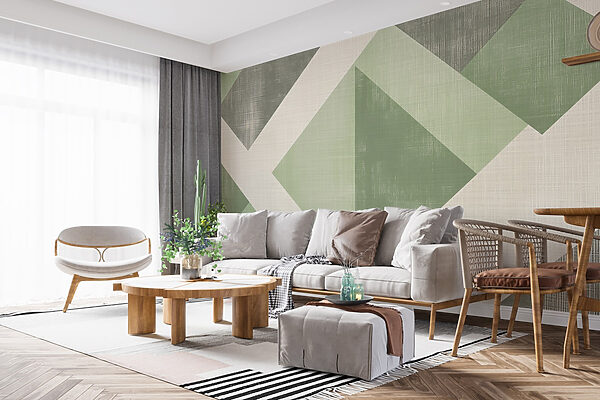Green and white geometric pattern w02341v2pig39r 600x400 - Green and white geometric pattern