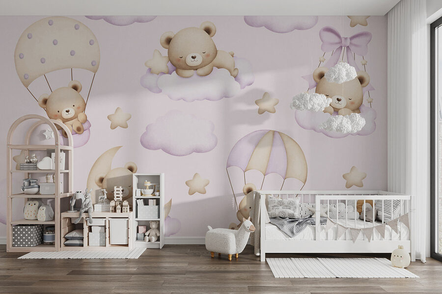 Wall murals Seamless pattern of teddy bears