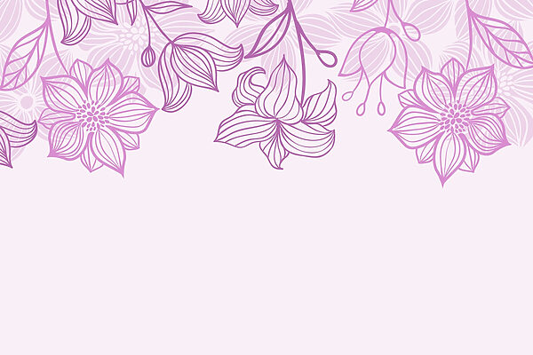 Purple flowers and leaves Purple flowers and leaves