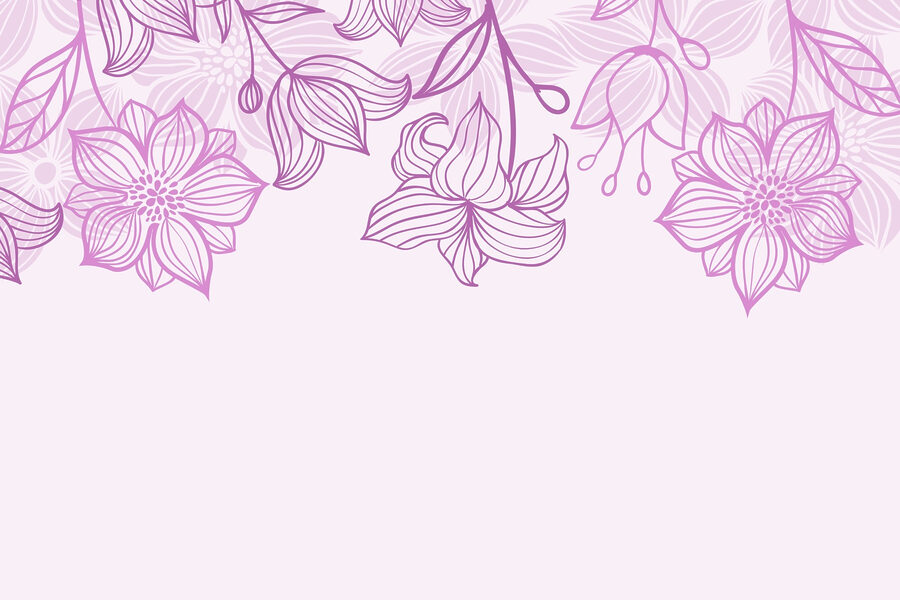 Purple flowers and leaves Purple flowers and leaves