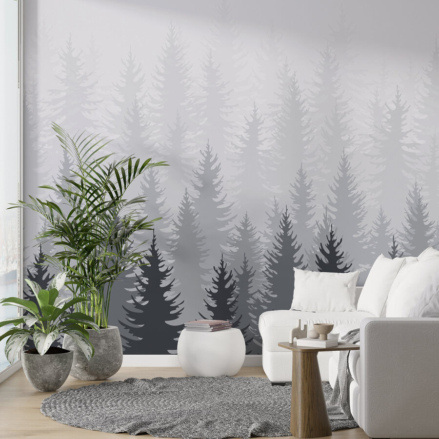 Group of trees in a forest