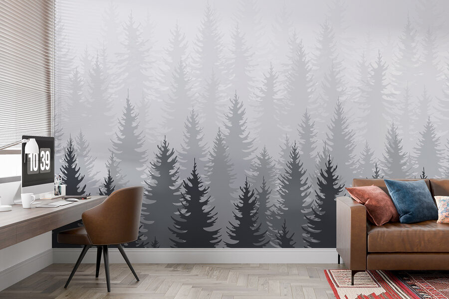 Group of trees in a forest