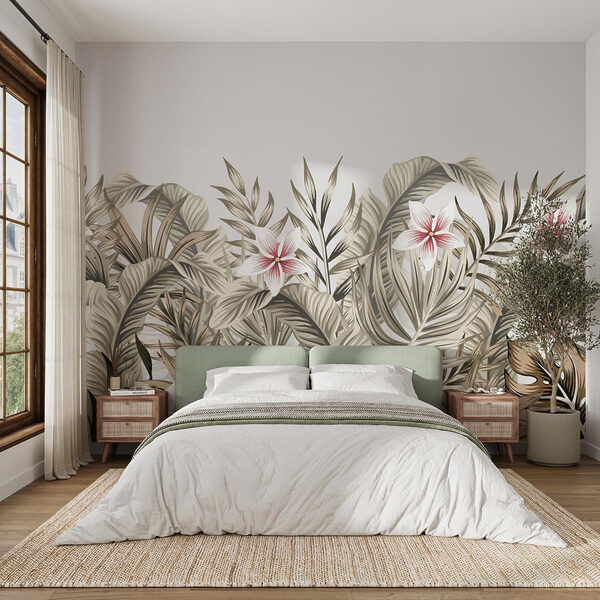 Tropical foliage with floral accents Tropical foliage with floral accents