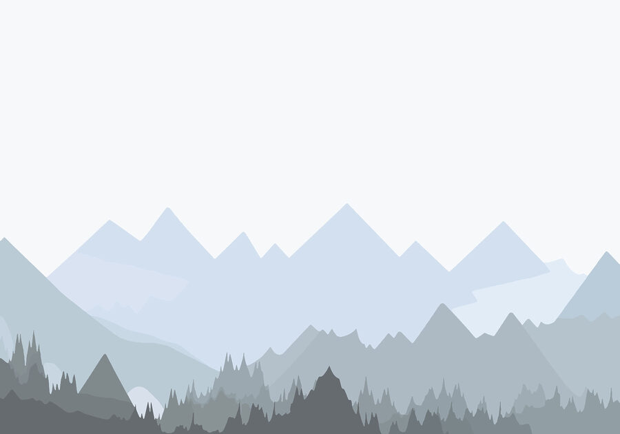 Mountain range with trees