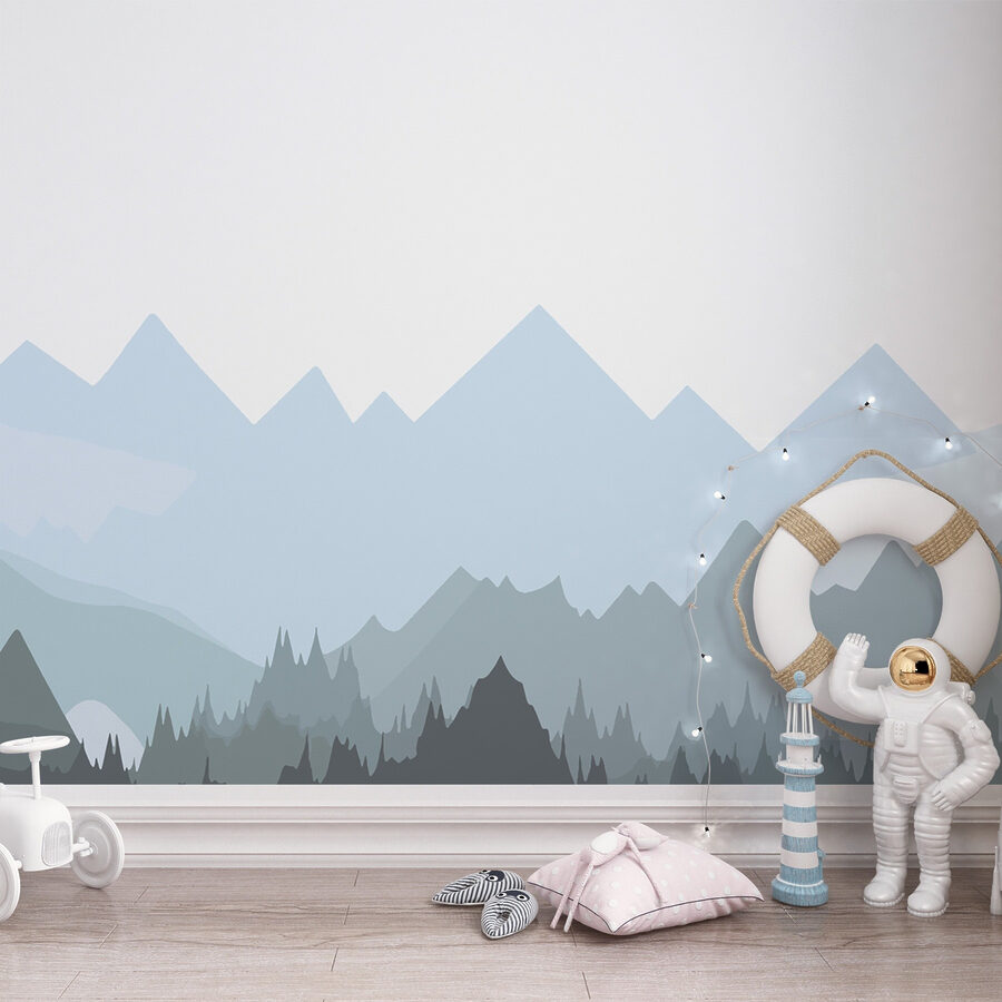 Mountain range with trees