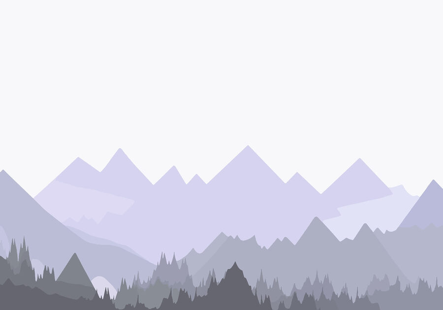 Mountain range with trees