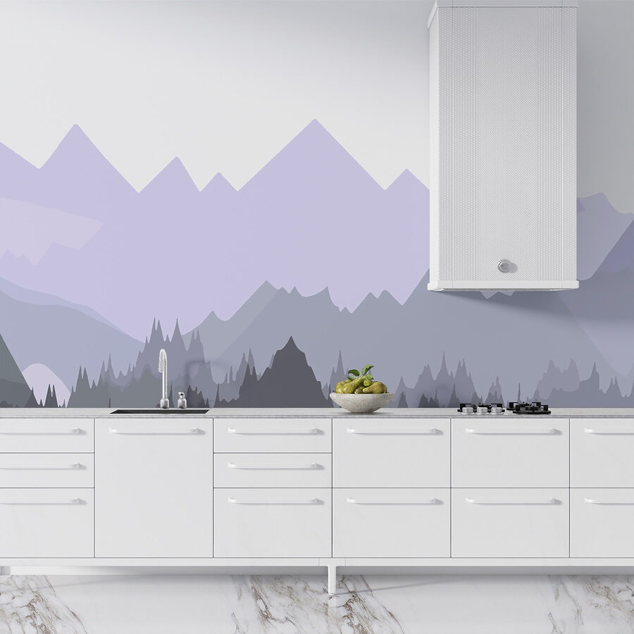 Mountain range with trees