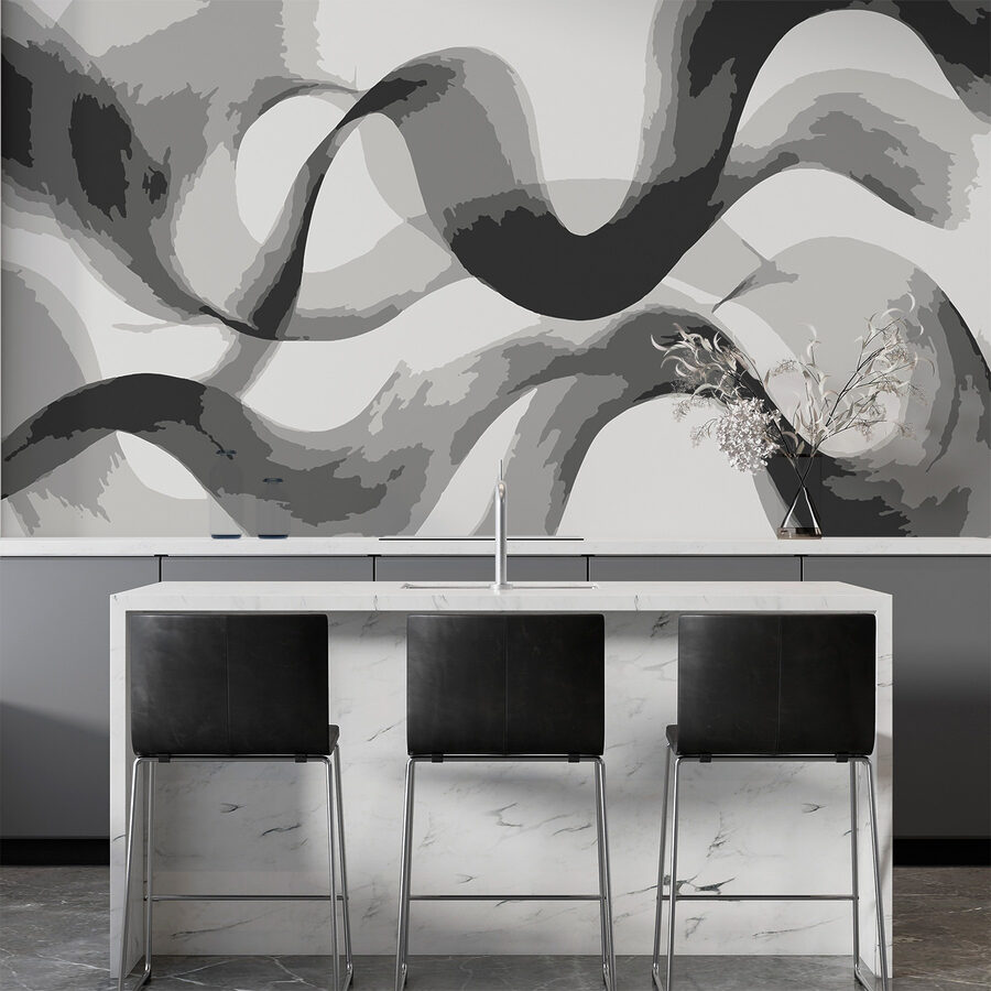 Grey and white swirly lines