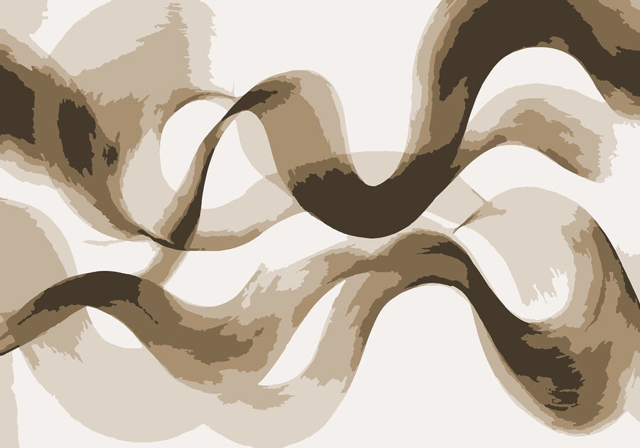 Dynamic abstract curves in neutral tones
