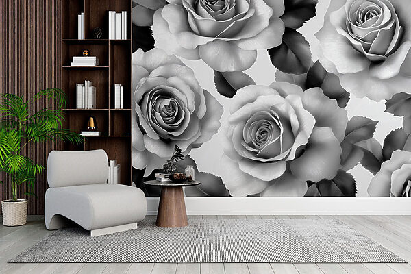 Group of roses with leaves Group of roses with leaves