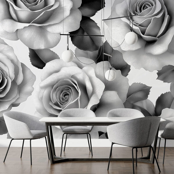 Group of roses with leaves Group of roses with leaves