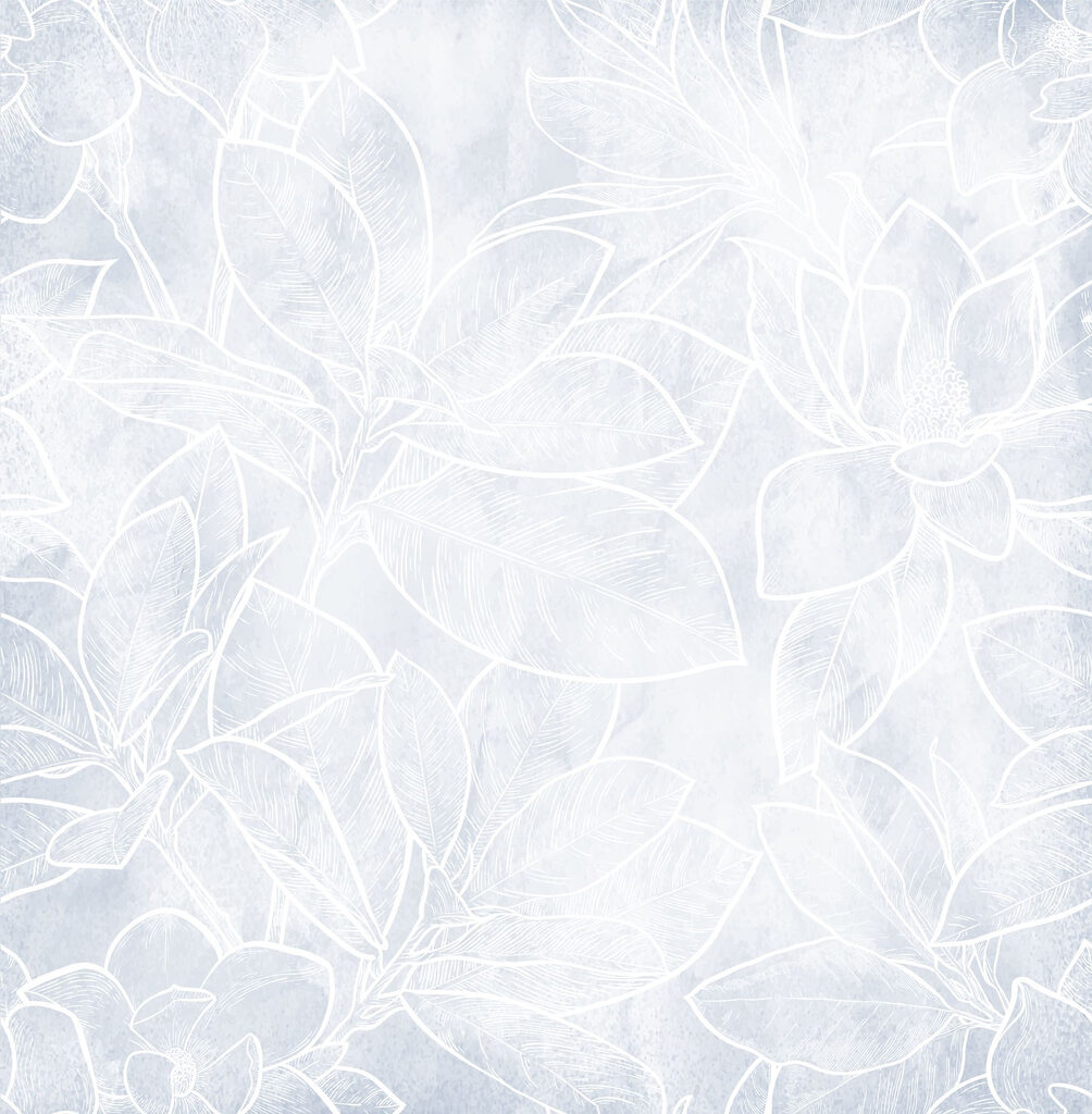 White floral pattern on a white background White floral pattern on a white background