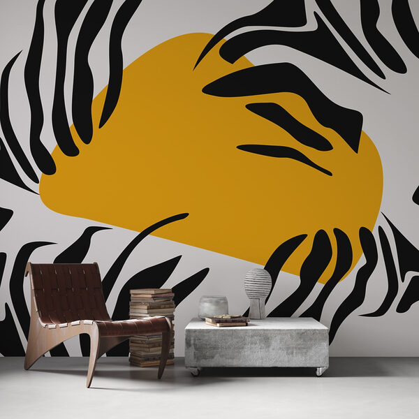 Yellow and black striped pattern Yellow and black striped pattern