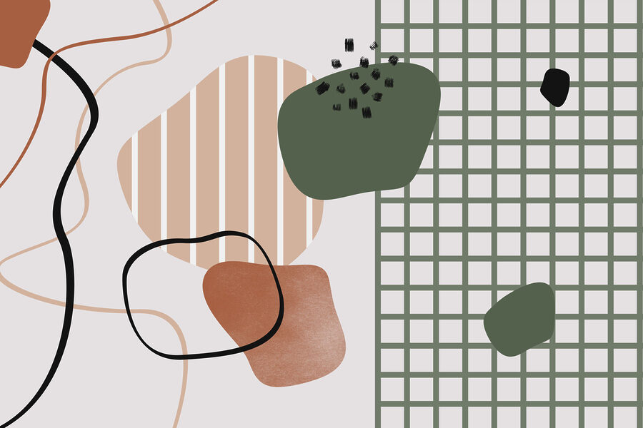 Colorful pattern with black lines and dots Colorful pattern with black lines and dots