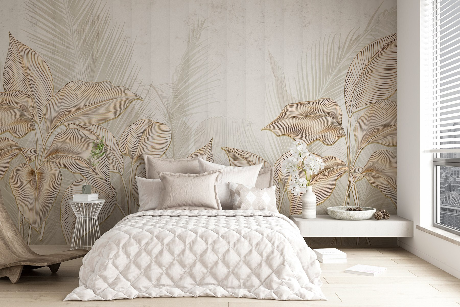 Elegant botanical line art display