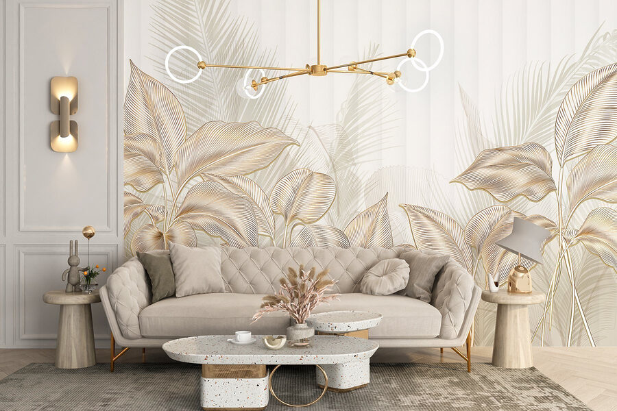 Elegant botanical line art display