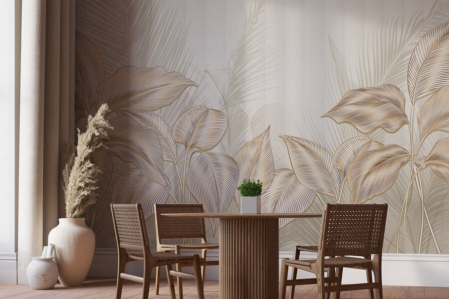 Elegant botanical line art display