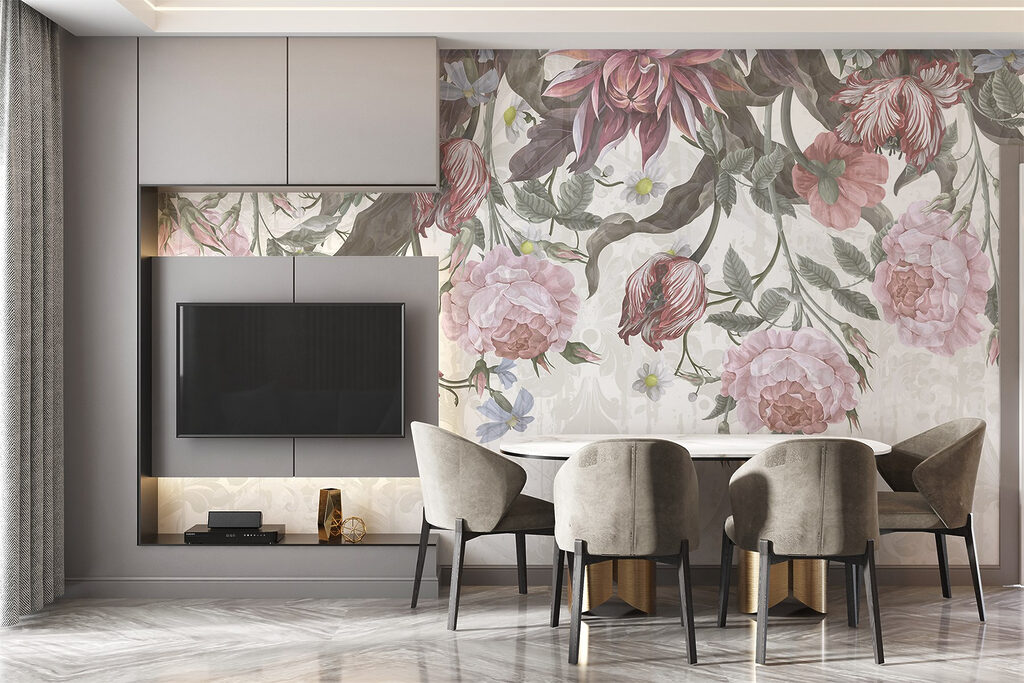 Delicate blooms in soft hues