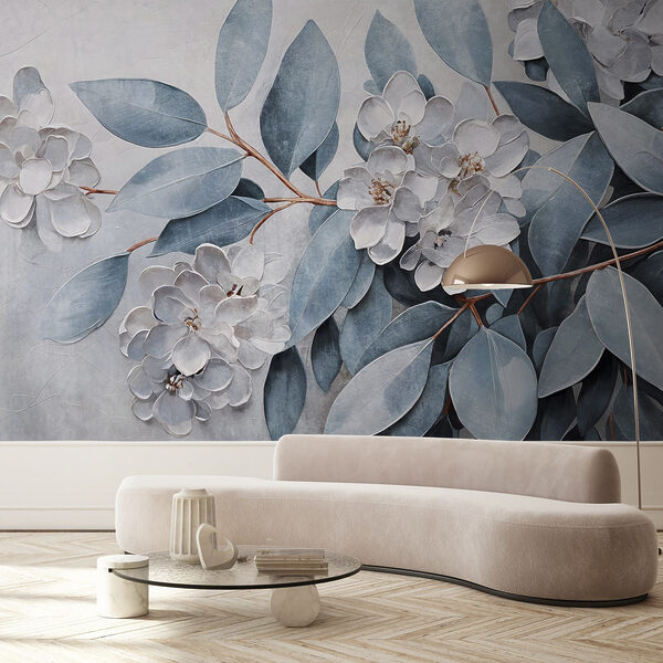 Painting of flowers and leaves w08437pig19ms 600x600 - Painting of flowers and leaves