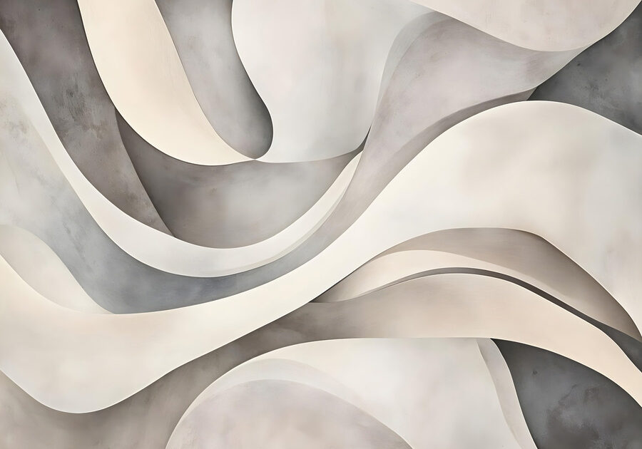 White and grey wavy shapes
