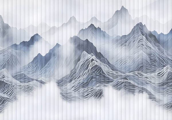 Mountain range with clouds Mountain range with clouds