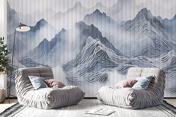 Mountain range with clouds Mountain range with clouds
